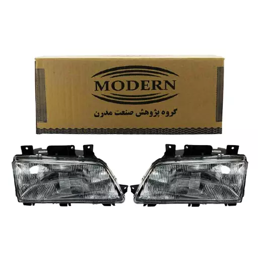 چراغ جلو پژو 405 مدرن با لنز شیشه ای